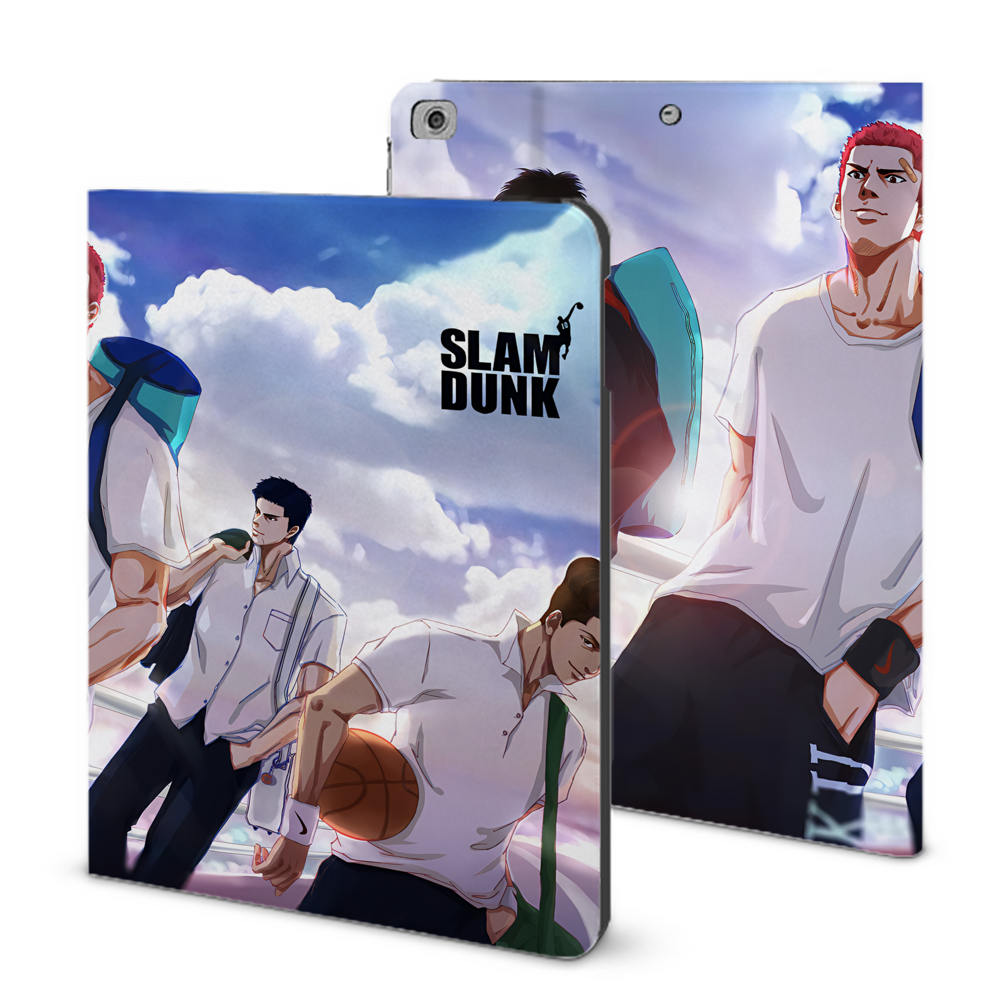 （画像用） SLAM DUNK／スラムダンク IPad ケース ブック型 PUレザー TPU 耐衝撃 軽量 薄型 ペン収納なし 全面保護 IPad 各モデル対応